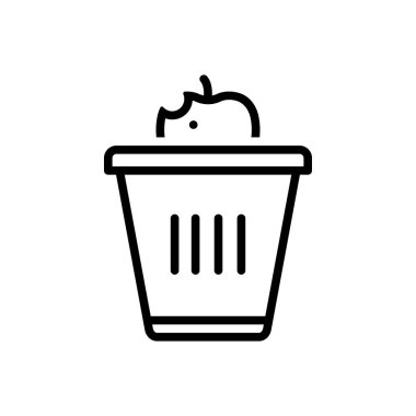 İçerisi ve içerisi için siyah çizgi simgesi