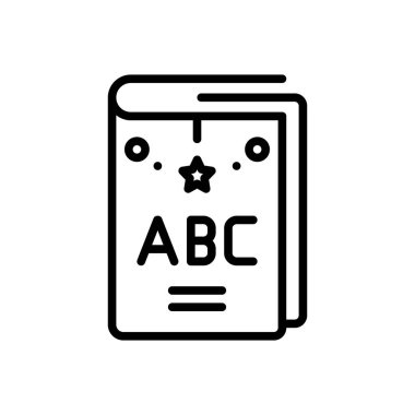 Korku ve fobi için siyah çizgi simgesi