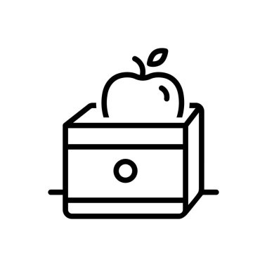 Korku ve fobi için siyah çizgi simgesi