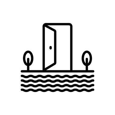 Felsefe için siyah çizgi simgesi, kitap