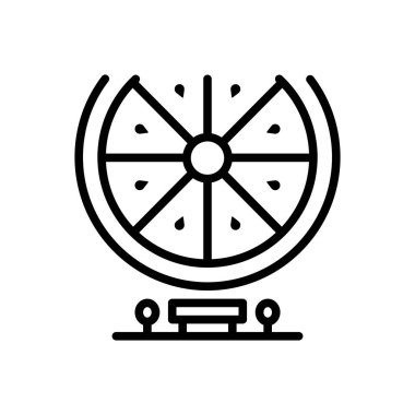 Güç için siyah çizgi simgesi.