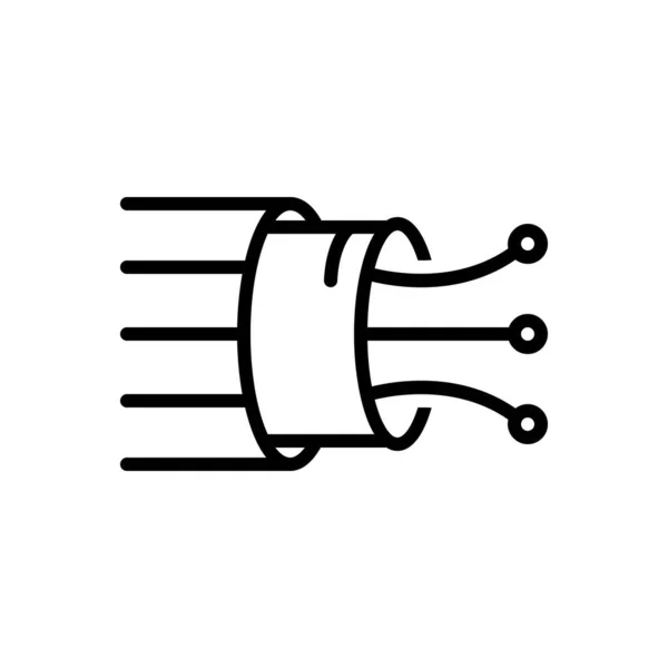 Schwarze Linie Symbol Für Den Anbau Pflanze — Stockvektor