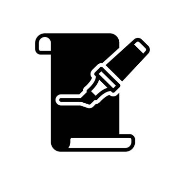 İnanç ve inanç için katı siyah simge