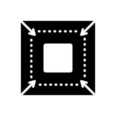 Katı siyah simge yüksek, kalp, basınç