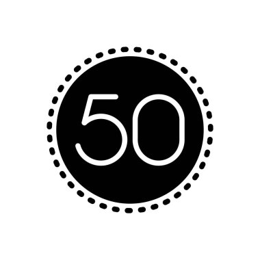 Som siyah simge 50 numara.