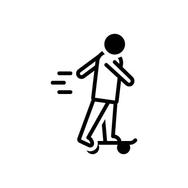 Emisyon için katı siyah simge, bırak