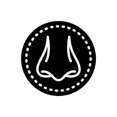 Emisyon için katı siyah simge, bırak