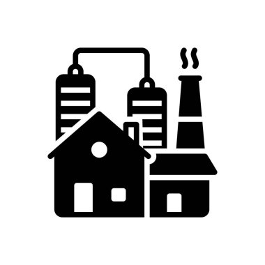 Depresyon için koyu siyah simge, tek başına