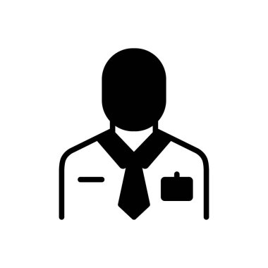 Depresyon için koyu siyah simge, tek başına