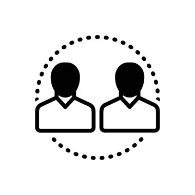 Soruşturma ve teftiş için koyu siyah simge