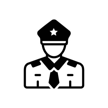 Koruma için koyu siyah simge, güvenli