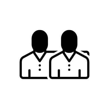 Israr etmek, çalışmak, masa başı için simge