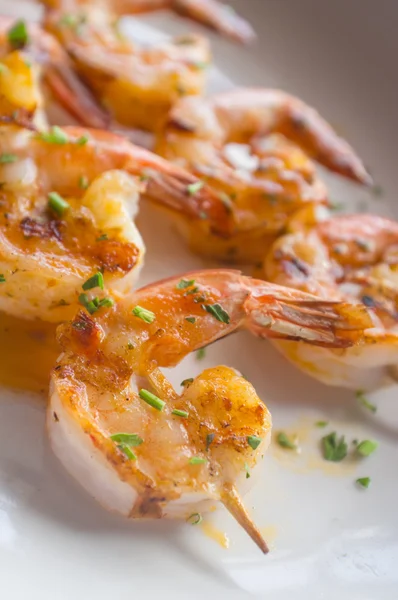 Grilled Shrimp Kebabs — Stock Photo, Image