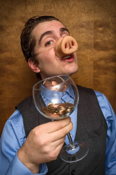 Schweinemann-Banker — Stockfoto