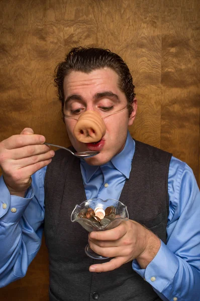 Schweinemann-Banker — Stockfoto