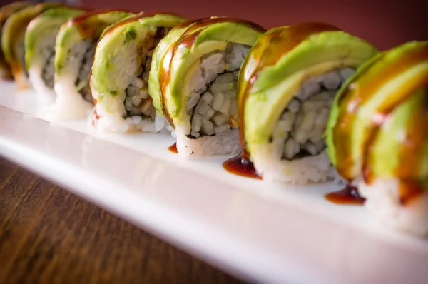 Anguila Avacado Dragon Roll — Foto de Stock