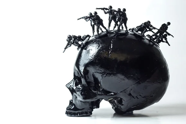 Black Skull Mohawk — Stock Photo, Image