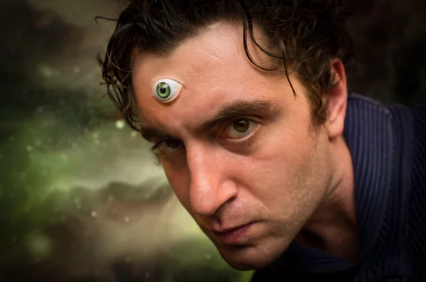 Man Third Eye — Stock Photo, Image