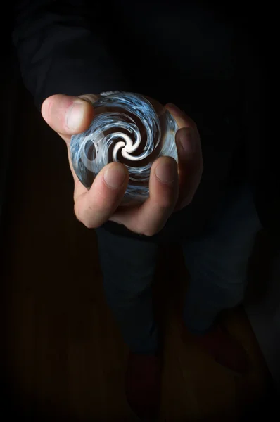 Hand Holding Crystal Ball — Stock Photo, Image