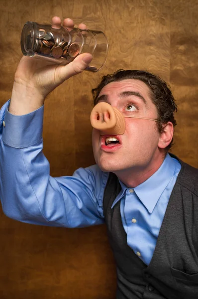 Schweinemann-Banker — Stockfoto