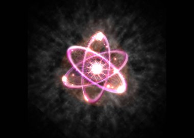 Atomik parçacık 3d çizim