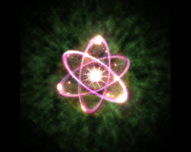 Atomik parçacık 3d çizim