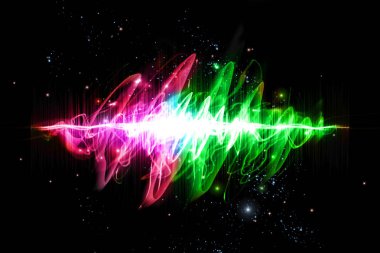 Renkli Neon Soundwave