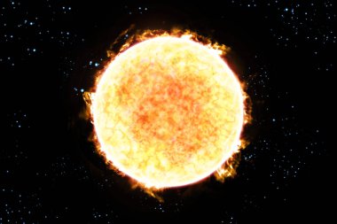 Güneş Starscape 3d çizim