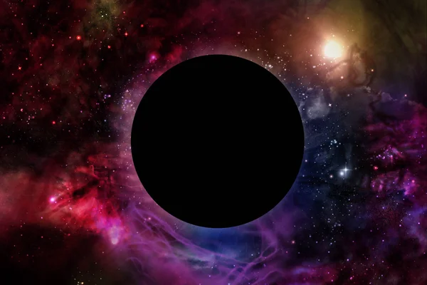 Eclipse da paisagem estelar do universo — Fotografia de Stock