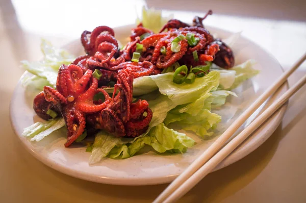 BBQ Baby Octopus — 图库照片