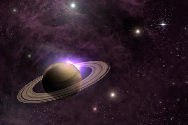 Planeta Saturno Galáxia — Fotografia de Stock