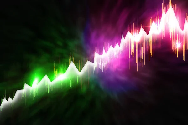 Renkli Neon Soundwave — Stok fotoğraf