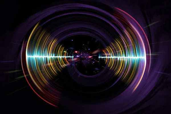Kleurrijke Neon Soundwave — Stockfoto