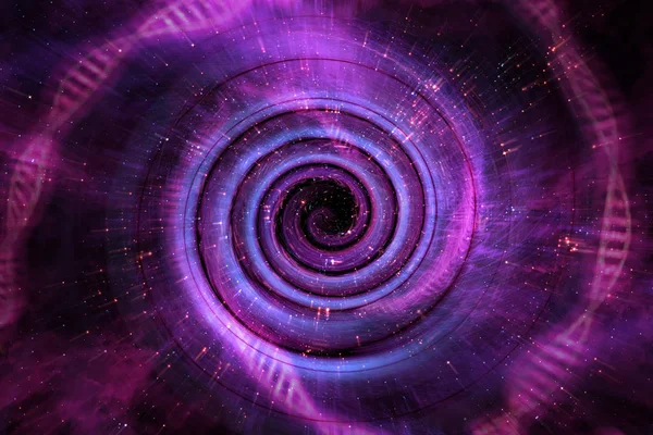 Ilustração 3D do buraco negro do universo — Fotografia de Stock