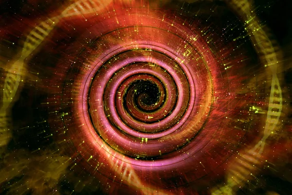 Σύμπαν μαύρη τρύπα 3d απεικόνιση — Φωτογραφία Αρχείου
