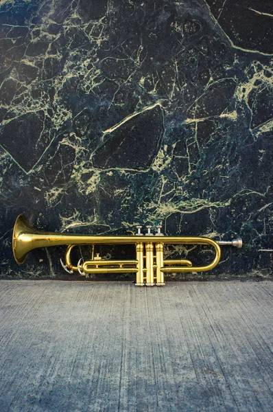 Old Trumpet Marble Wall — Stock Photo, Image