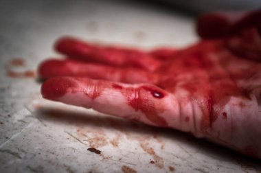 Murdered Bloody Hands clipart