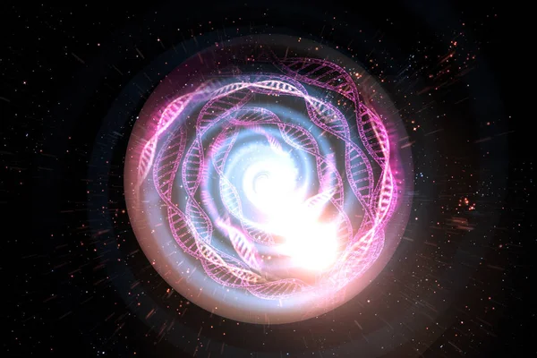 우주 블랙홀 3d 그림 — 스톡 사진