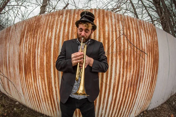 Gypsy Trumpet musiker — Stockfoto
