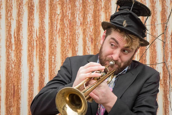 Gypsy Trumpet Musician — Stock Photo, Image