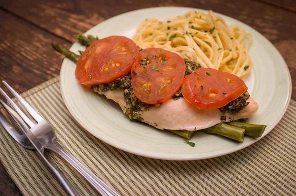 Baked Pesto Chicken — Stock Photo, Image