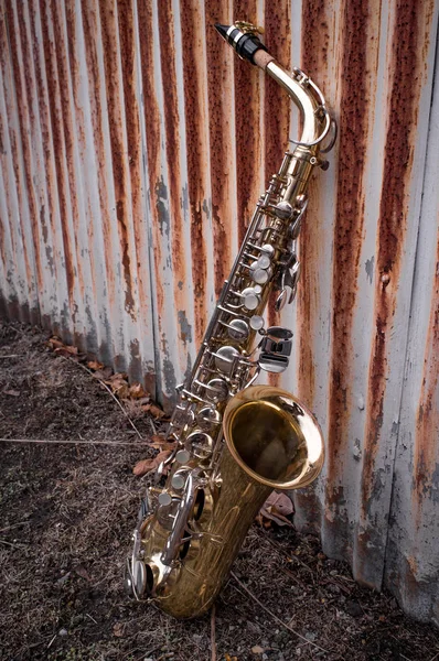 Jazz Saxophone Grunge — Stock Photo, Image