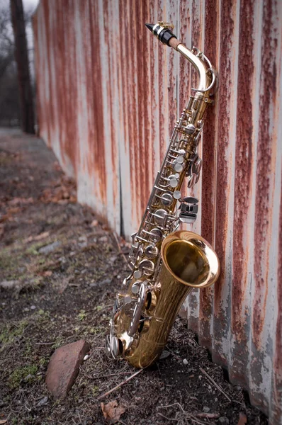 Jazz Saxophon Grunge — Stockfoto