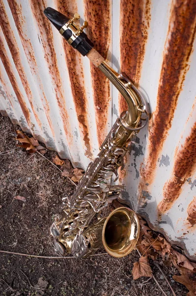 Saxofone jazz Grunge — Fotografia de Stock