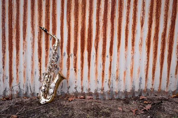 Grunge de saxophone jazz — Photo