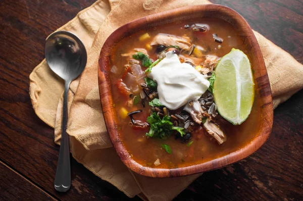 Zuid-Amerikaanse Azteekse soep — Stockfoto