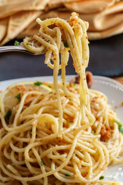 Olasz spagetti tészta Mollicata — Stock Fotó