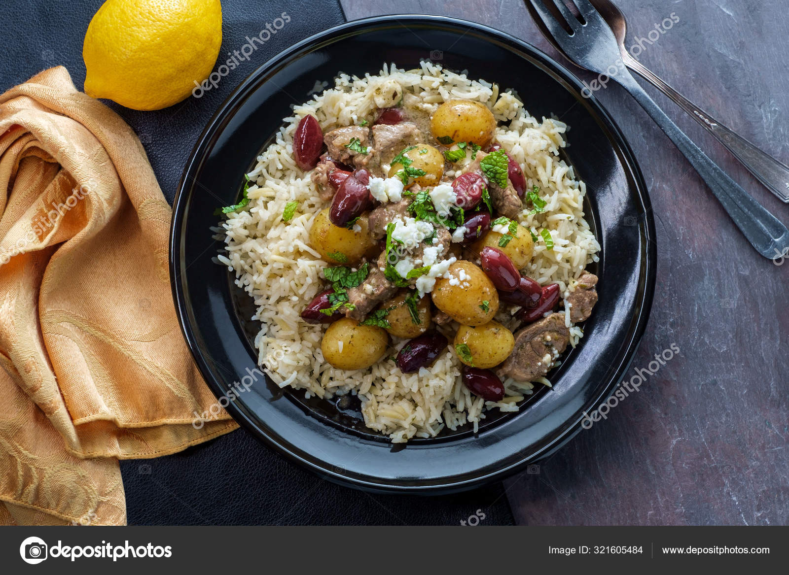 Greek Lamb Stew — Stock Photo © ezumeimages #321605484