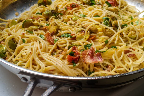 Olasz spagetti Alla Carbonara — Stock Fotó