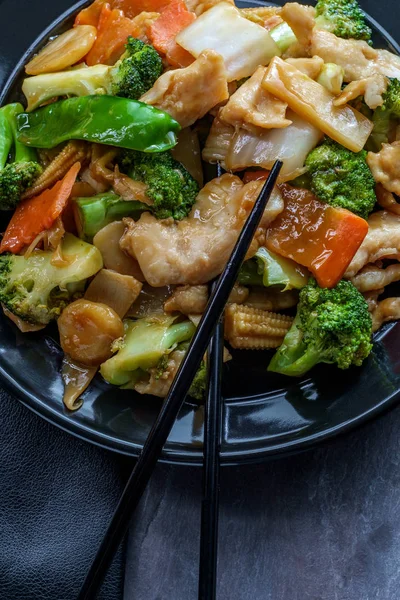 Pollo de Szechuan Verduras chinas — Foto de Stock